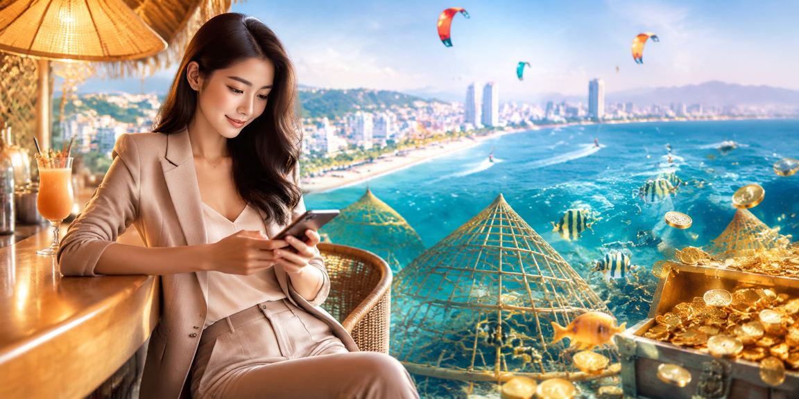 Người dùng tại Mũi Né dùng điện thoại theo dõi sự kiện thể thao và đặt kèo qua trình duyệt mobile